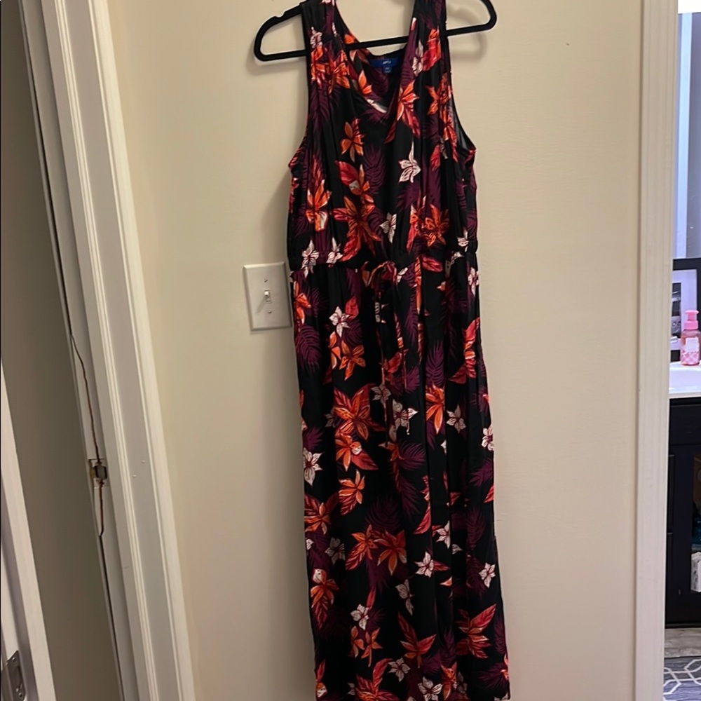 Apt. 9 Floral Maxi Dress - Black and Redp Pop p